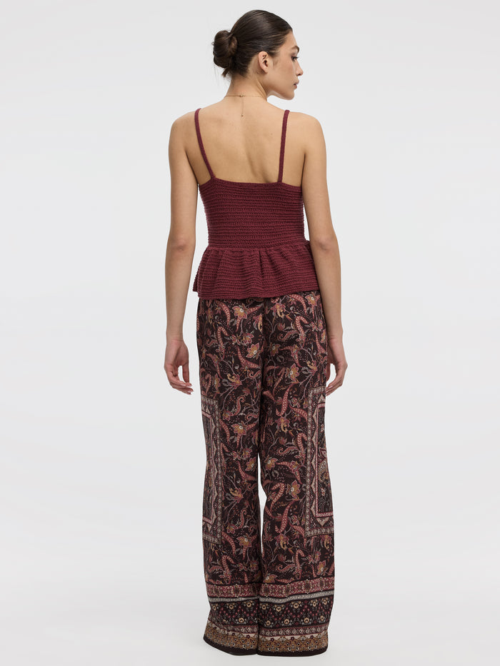 V-Neck Peplum Cami