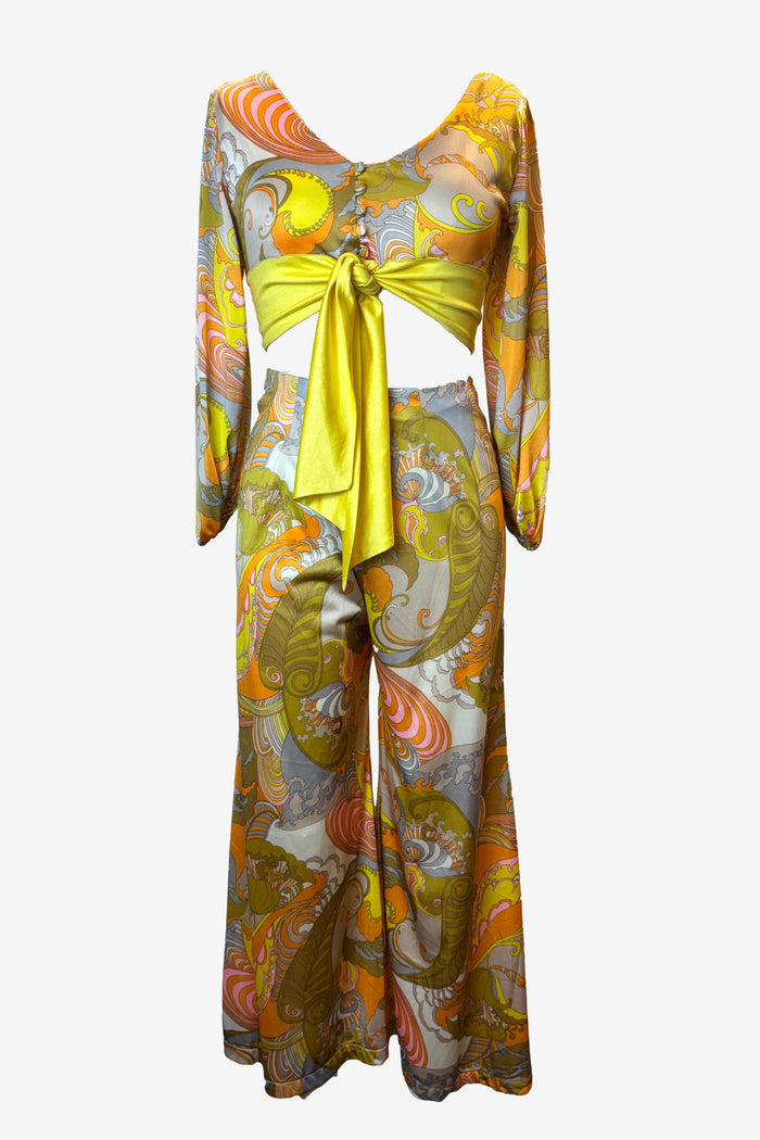 Vintage 70s Pastel Two Piece Set image 0