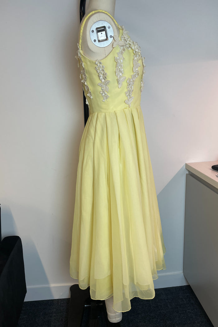 Vintage Lemon Sweetheart Midi Dress image 1
