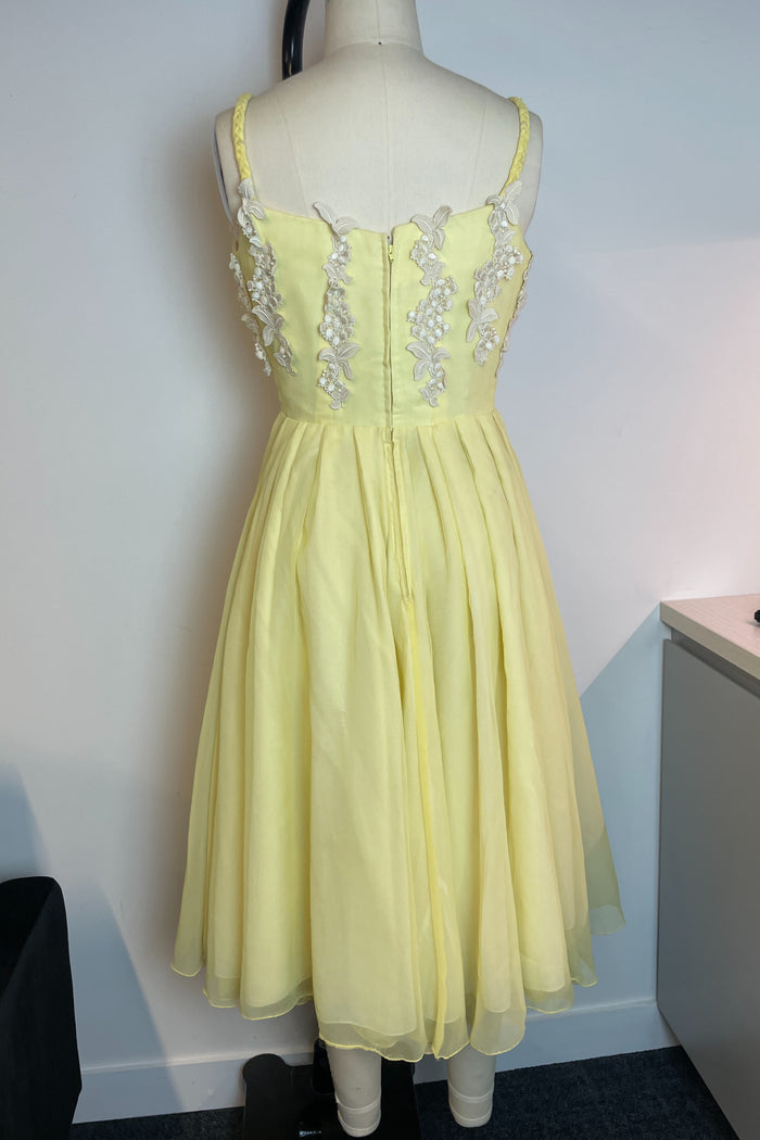 Vintage Lemon Sweetheart Midi Dress image 2