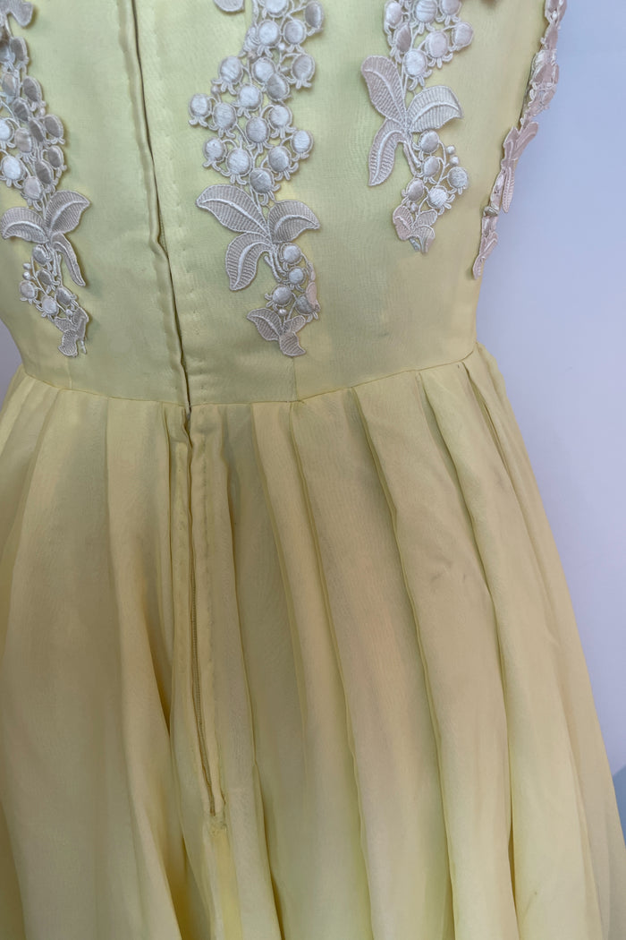 Vintage Lemon Sweetheart Midi Dress image 4