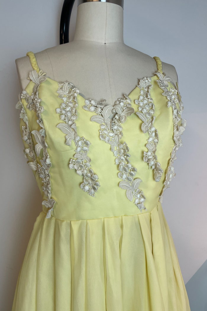 Vintage Lemon Sweetheart Midi Dress image 5
