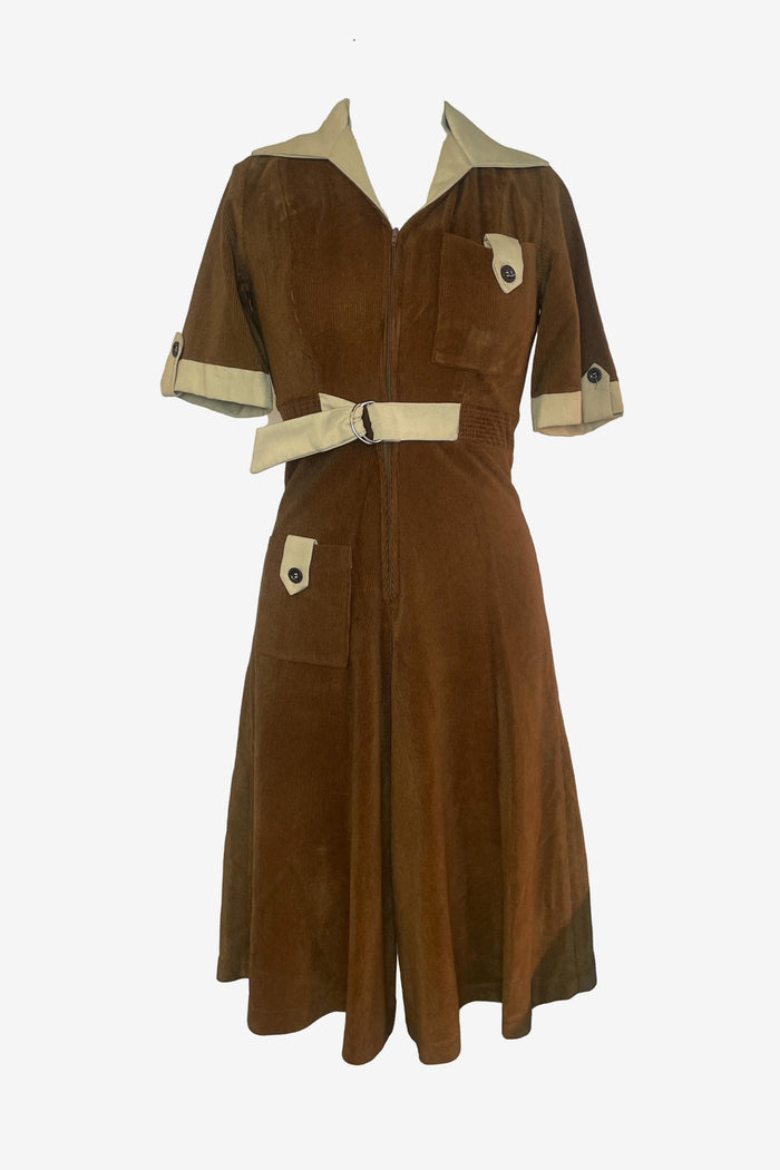 Vintage Mr Darren Brown Suede Jumpsuit image 0