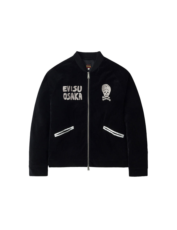Vintage Velvet Regular Fit Padded Souvenir Jacket