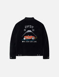 Vintage Velvet Regular Fit Padded Souvenir Jacket