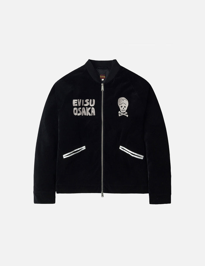 Vintage Velvet Regular Fit Padded Souvenir Jacket