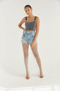 rhinestone crop top