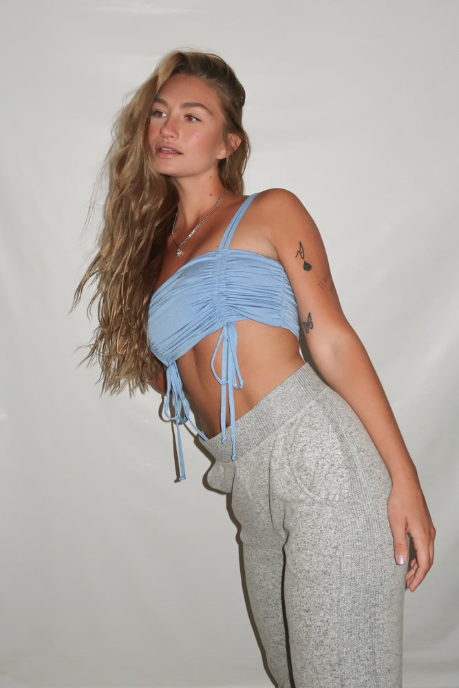 Waking Up Cinched Crop Tank