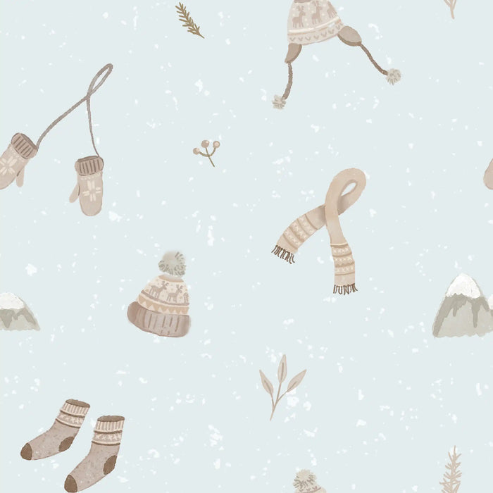 Warm Winter Things Light Blue - Family Fabrics B.V.
