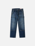 Washed Seagull Print Regular Fit Painter Jeans