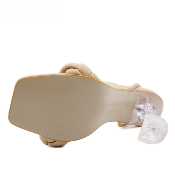 Weave Women Sandals Transparent High heels Open Toe - Envious Designs
