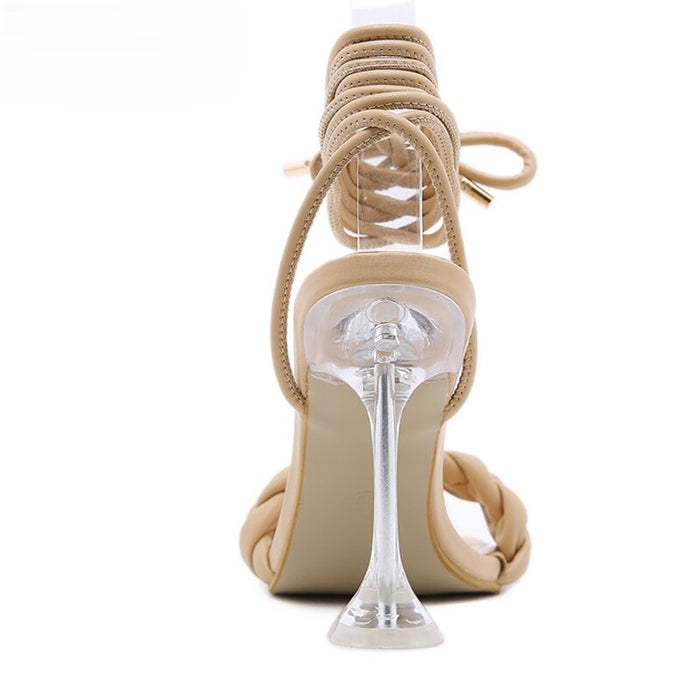 Weave Women Sandals Transparent High heels Open Toe - Envious Designs