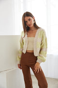 Green knit cardigan