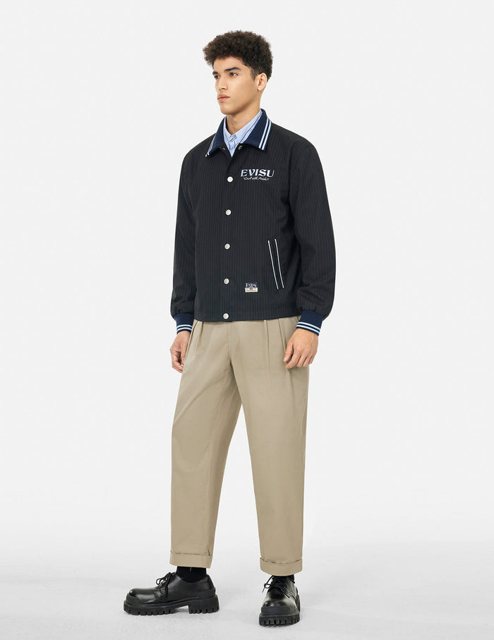 Wheel of Wisdom and Logo Embroidery Taper Chino