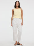 White High-Rise Barrel Jeans