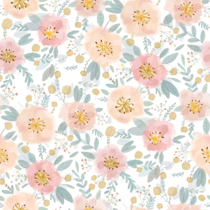 Wild Roses Light Pastel - Family Fabrics B.V.