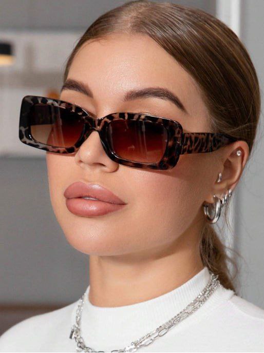 Wild Vibe Shades â€“ Rectangular Tortoise Frame with Gradient Lenses