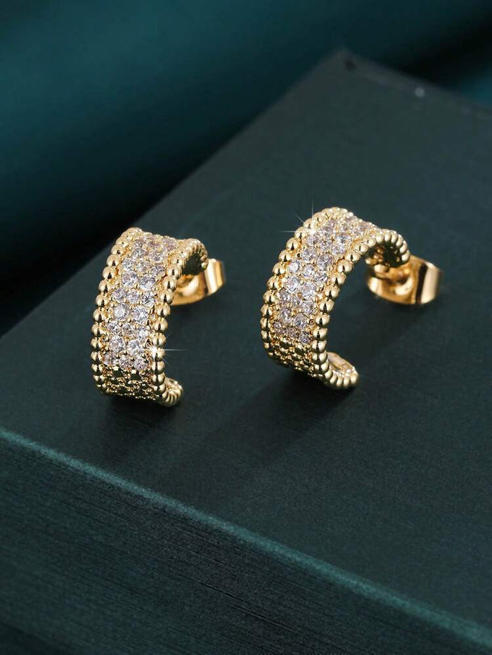 Women Luxury Crystal Jewelry Set – Gold Necklace, Bracelet, Earrings & Ring