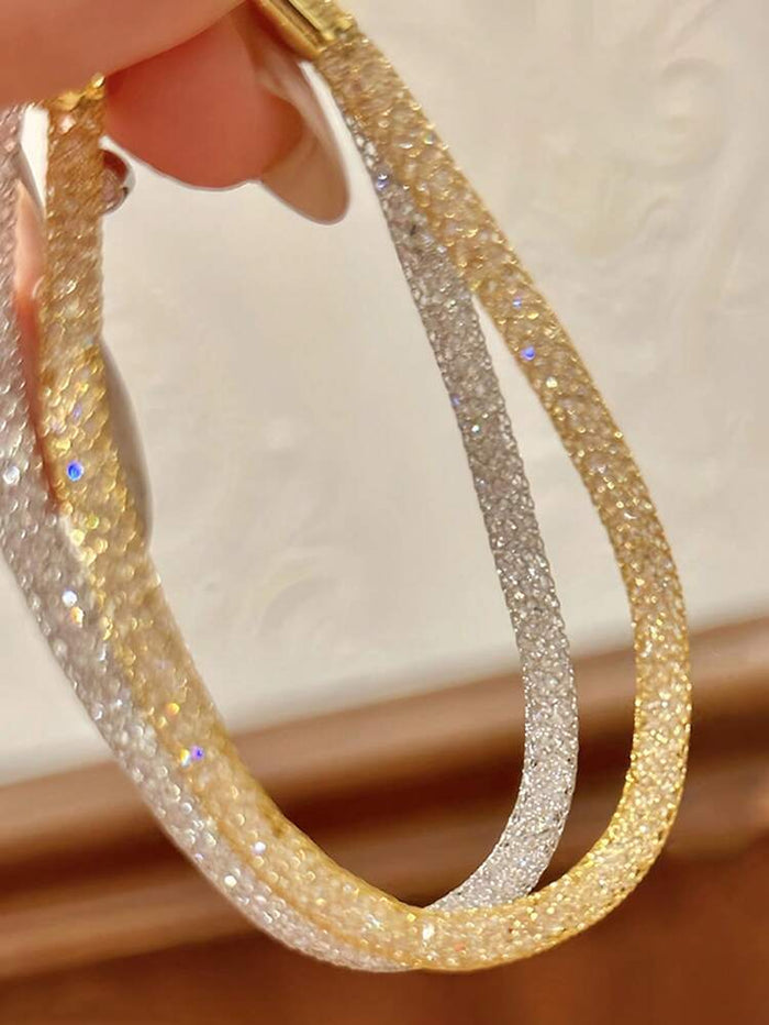 Women Luxury Gold Crystal Bracelet – Elegant Sparkling Tennis Bracelet