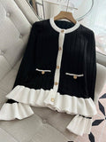 Womenâ€™s Two-Piece Set â€“ Buttoned Jacket & Mini Skirt (Black & Off-White)