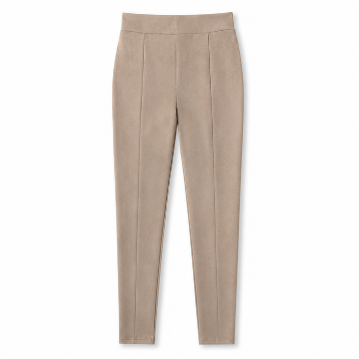Women’s Beige High Waist Slim Fit Leggings Pants