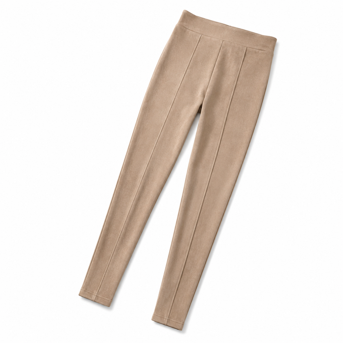 Women’s Beige High Waist Slim Fit Leggings Pants