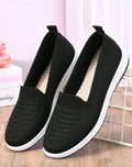 Women’s Black Knit Slip-On Walking Shoes
