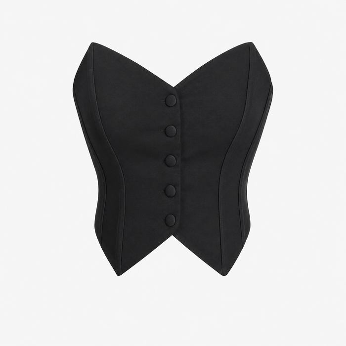 Women’s Black Strapless Corset Top