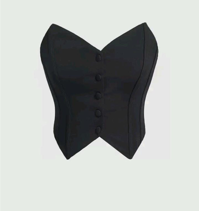 Women’s Black Strapless Corset Top