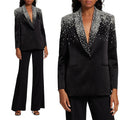 Women's Crystal Beading 2 Pieces Suit - Envious Designs