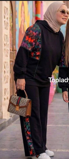 Women’s Floral Panel Hooded Tracksuit Set