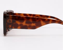 Women’s Oversized Square Sunglasses – Dark Tortoise Frame – Brown UV Fashion Shades