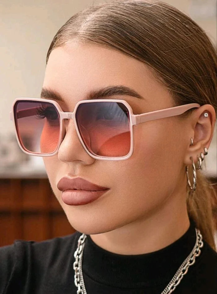 Women's Sunglasses â€“ Modern Design with Square Frame and Tinted Lenses, Availabl