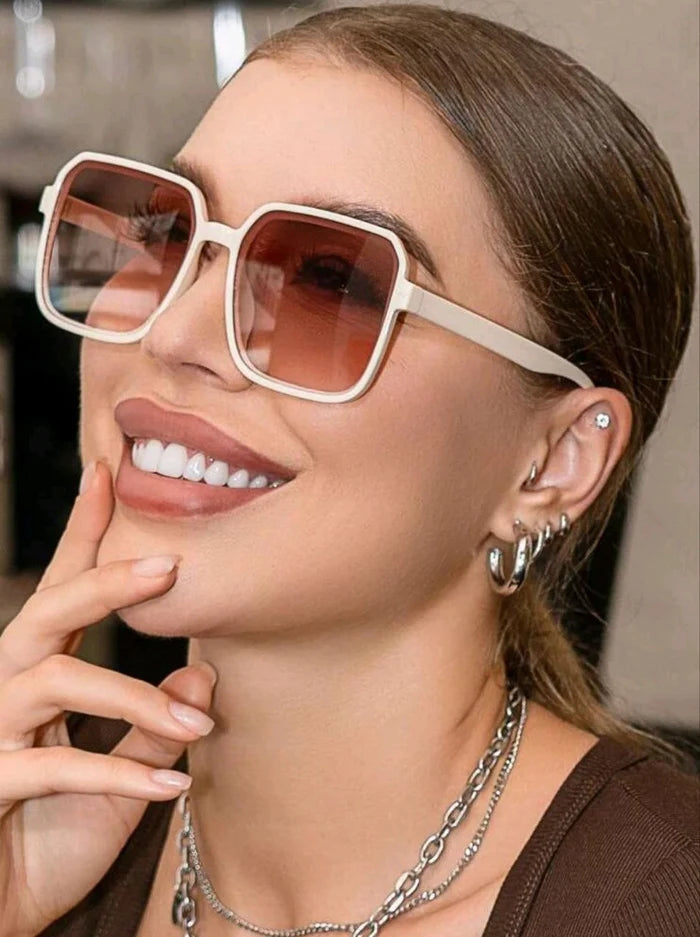 Women's Sunglasses â€“ Modern Design with Square Frame and Tinted Lenses, Availabl