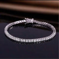 Women’s Tennis Bracelet 6.5 Inch – Crystal Link Bracelet – Elegant Minimal Silver & Gold Wrist Jewelry