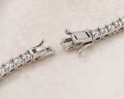 Women’s Tennis Bracelet 6.5 Inch – Crystal Link Bracelet – Elegant Minimal Silver & Gold Wrist Jewelry