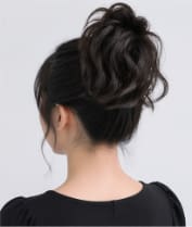Women’s Wavy Synthetic Hair Piece – Dark Brown Black Clip In Hair Extension – Natural Volume Hair Accessory