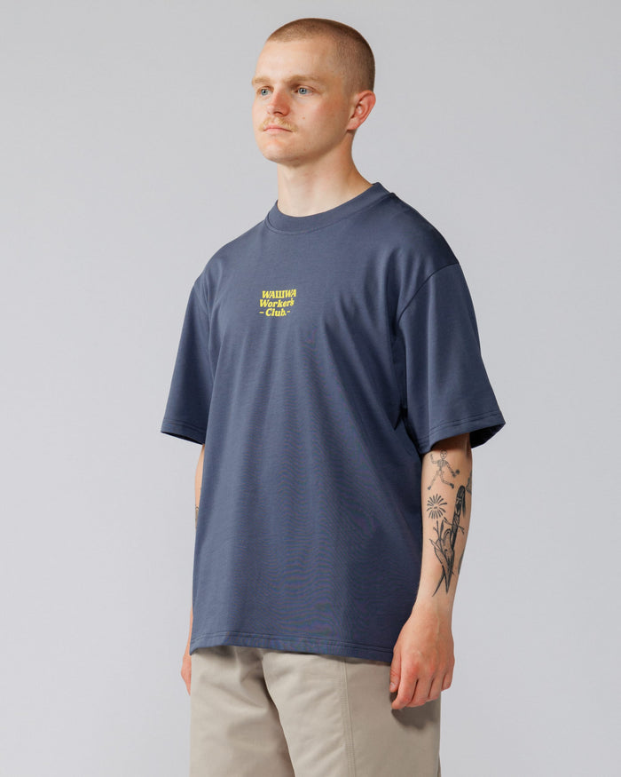 Workers Logo Stride T-Shirt - Washed Blue