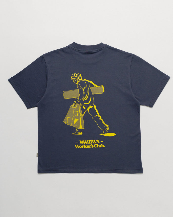 Workers Logo Stride T-Shirt - Washed Blue