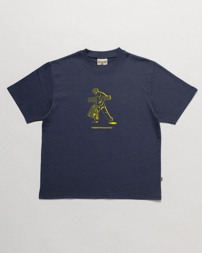 Workers Stride T-Shirt - Washed Blue