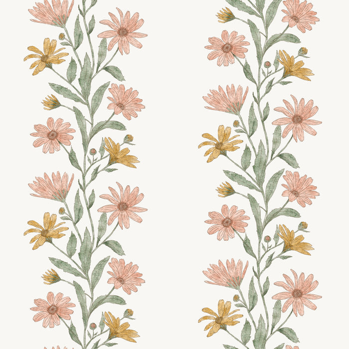 Yellow Peach Flower Florin - Family Fabrics B.V.