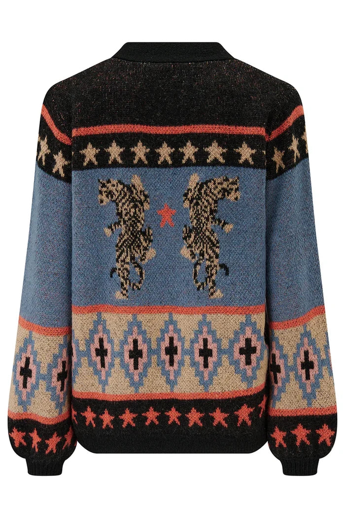Yvette Cardigan (Multi/Tiger)